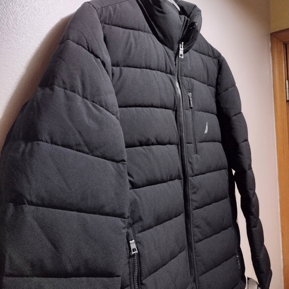 Nautica Mens Black Water & Wind Resistant Puffer Jacket - Picture 7 of 14